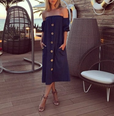 Venezia Jeans Midi Dress